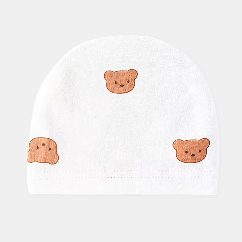 100% Cotton Soft Cartoon Bear Sleepwear Set with Hat