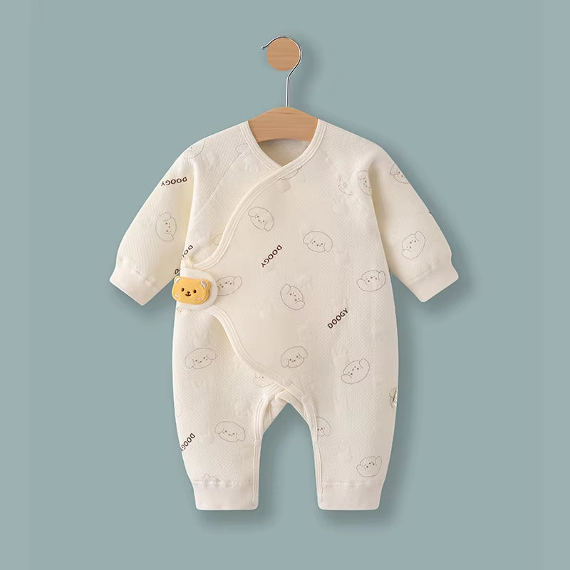 Organic Cotton Baby Rompers - Wrap Closure