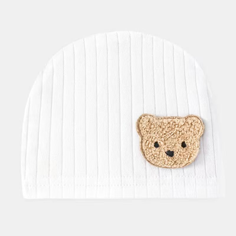 100% Cotton Soft Cartoon Bear Sleepwear Set with Hat