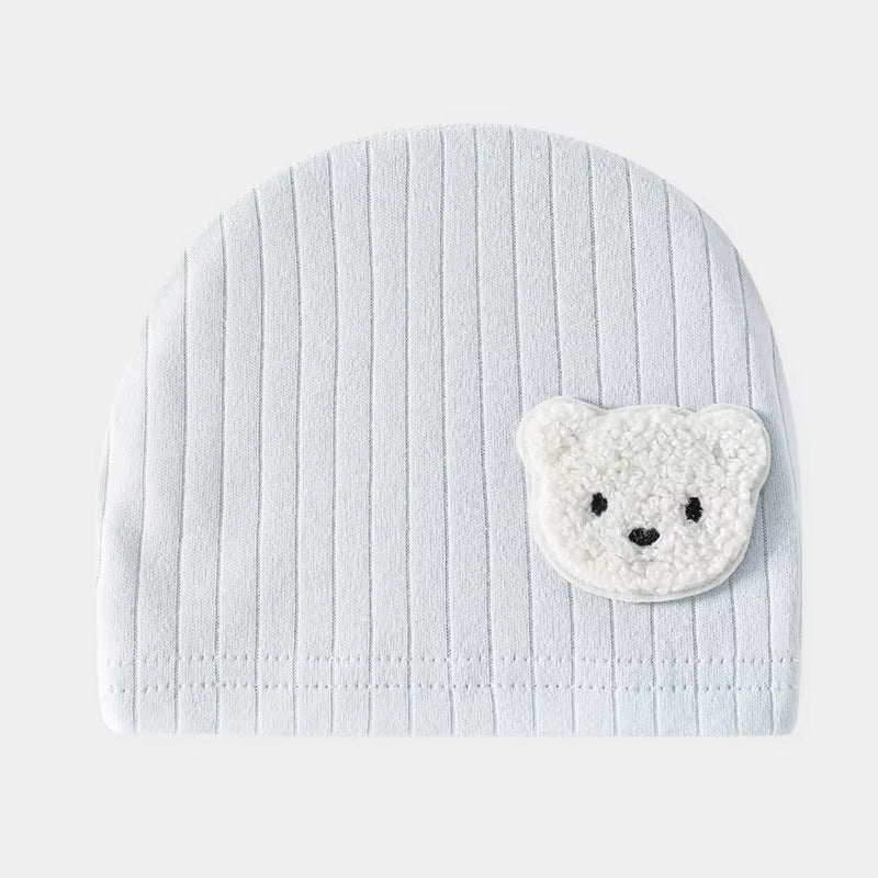 100% Cotton Soft Cartoon Bear Sleepwear Set with Hat