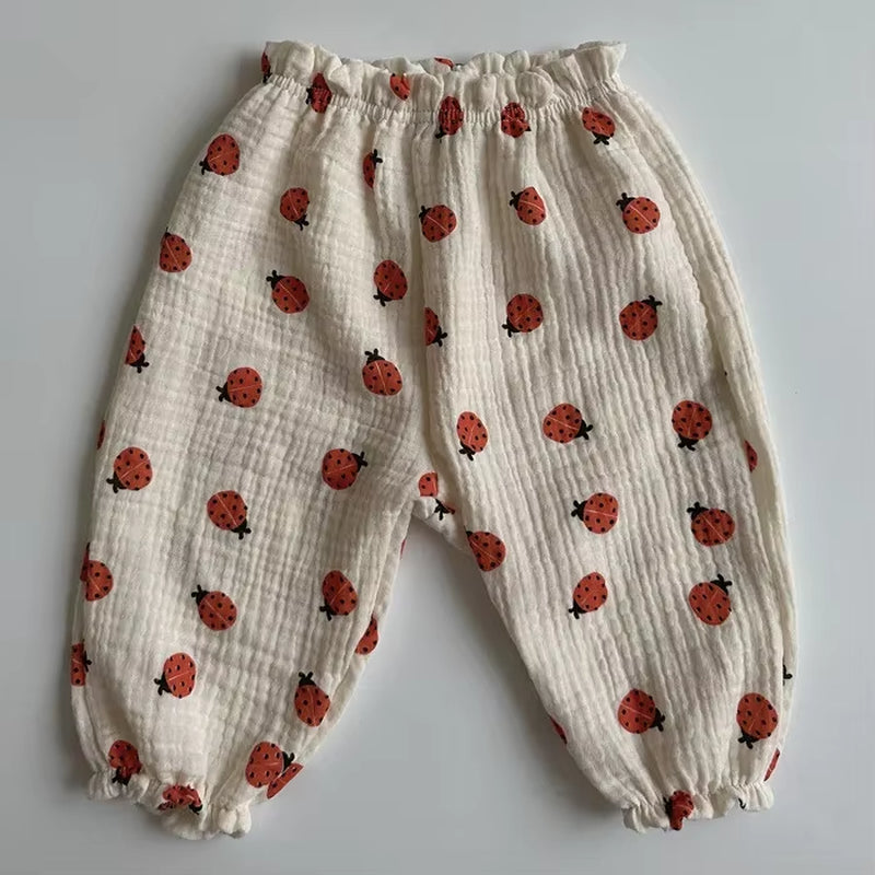 Organic Cotton Baby Pants for Newborns and Toddlers - Soft Muslin Apparel with Cute Prints for All Seasons