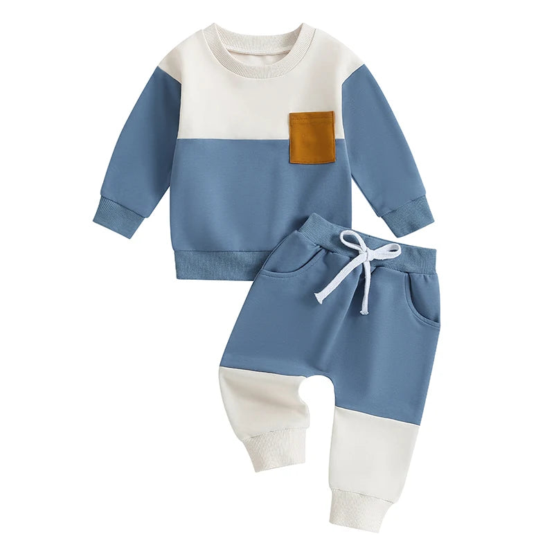 2-Piece Cotton Outfit Set - Rainbow Top and Pants